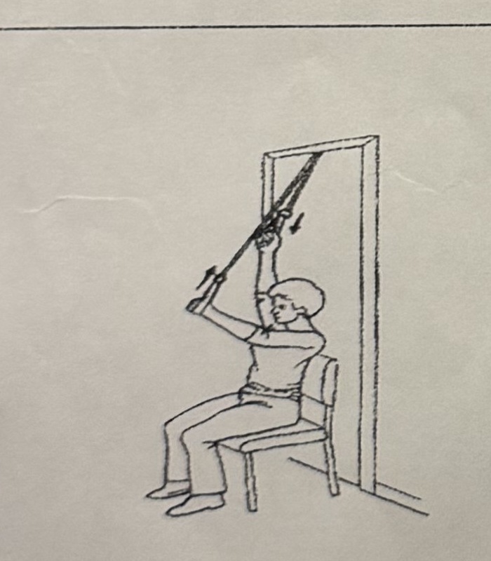 Shoulder Flexion Pulley Stretch illustration