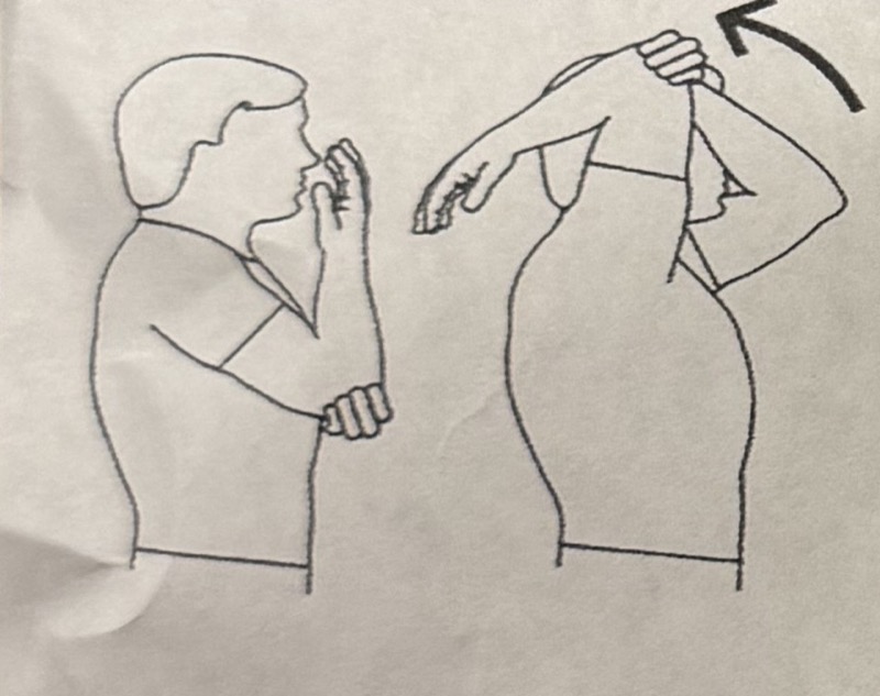 Tricep / Inferior Capsule Stretch illustration